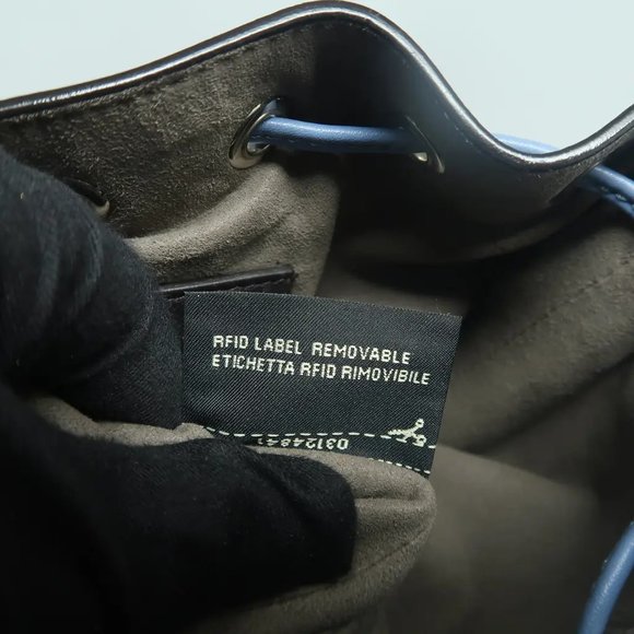 FENDI Mon Tresor Blue Leather Satchel 882-022625 - Picture 9 of 11